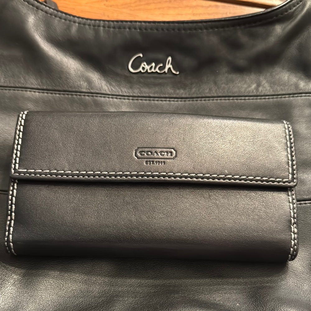 Coach Black Leather Hobo Bag - Picture 4 of 13